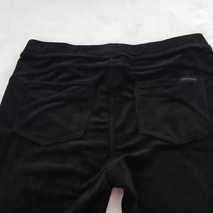 Black velvet leggings